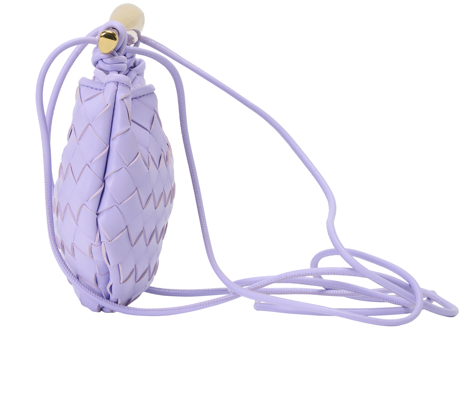 Intrecciato Baby Sardine, &pound;1,200, Handbags, Purple, Leather, Bottom view